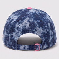 Casquette de baseball structurée à 6 panneaux avec logo brodé en lettres 3D en relief, imprimé camouflage tie-dye noir, pour marque et marque privée