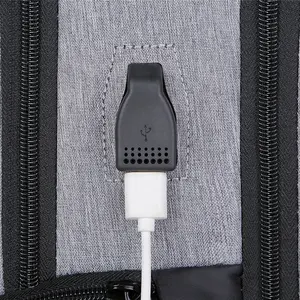 Tas punggung laptop bisnis tahan air, tas sekolah anti Maling dengan port pengisian daya USB, produk baru kapasitas besar