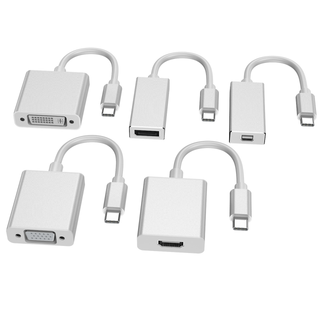 Brand New USB C Adapter Factory Wholesale Audio Video Converter From Type C to VGA HDTV DP DVI for Laptop and Mobile Phone