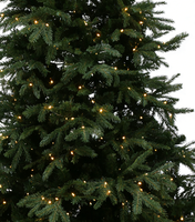 Großhandel Vorbeleuchteter Künstlicher Weihnachtsbaum 1,8m-2,7m Realistischer PE-Baum mit Dichter Kiefer und Mehrfarbigen LED-Lichtern 500-1000 LEDs Warmweiß für Innenräume