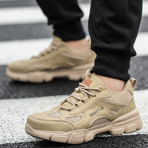 Summer Labor Protection <b>Shoes</b> Anti-smash Non-slip Steel Toe Safety <b>Shoes</b> Flying Mesh Breathable <b>Men's</b> <b>Work</b> <b>Shoes</b> <b>Men</b> Footwear - Product Image 2