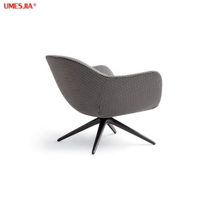 Moderno diseñador Italia sillón loco Silla de salón muebles de sala de aleación de aluminio de pies puede rotar Silla de ocio - Product Image 4