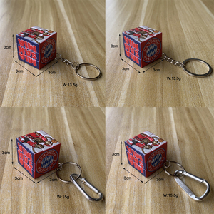 Cá Nhân Quảng Cáo Tùy Chỉnh In Ấn Logo Mini Đồ Chơi 30Mm 3X3 Nhựa Xoay Tốc Độ Câu Đố Vuông Ma Thuật Cube Keychain - Product Image 5