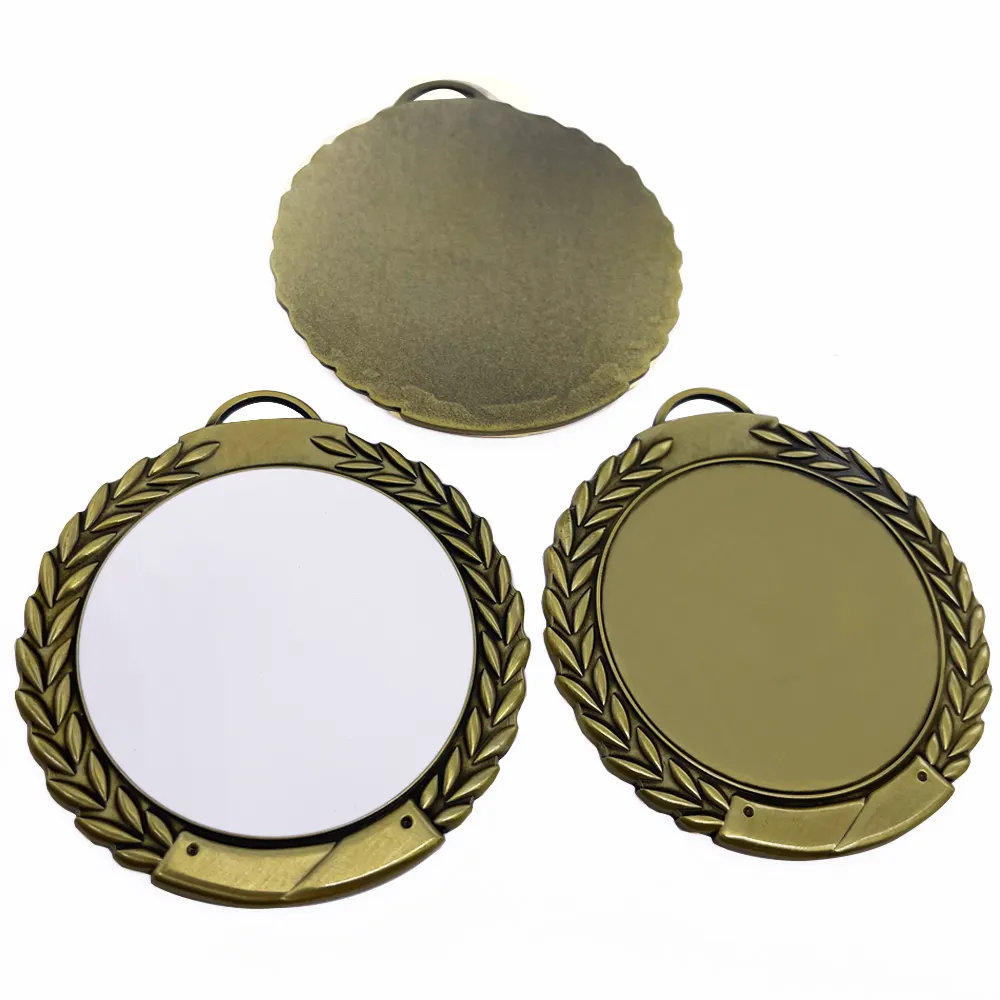 Adesivo de metal para artesanato, fabricante de adesivos em liga de zinco para corrida, logotipo personalizado, medalha em branco