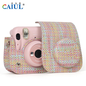 Caiul – accessoires pour appareil photo, étui de protection en PU à motif tissé et album photo de collection Flim pour fujifilm, film <span class=keywords><strong>instax</strong></span> Mini 11 - Product Image 1