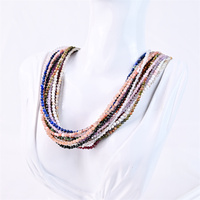 Pierres de Guérison Semi-précieuse Cristal Artisanat 3mm Véritable Pierre Précieuse Naturelle Facettes Perlées Bijoux Colliers Bracelet pour Femmes