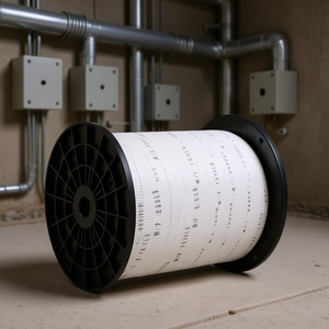 Cinta de poliéster blanca para tracción de 1/2 pulgada x 1053 pies, cinta de mula, cuerda plana, capacidad de tensión de 1250 libras, cincha impresa para conductos - Product Image 2