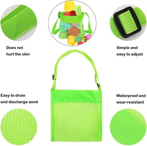 8 "enfants <span class=keywords><strong>outils</strong></span> <span class=keywords><strong>de</strong></span> jardinage 5 pièces ensemble plage coquille sac en maille pour enfants plage bac à sable jouet diverses activités parent-enfant - Product Image 5