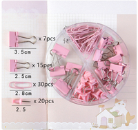 Juego de Clips para Carpetas de Oficina, Clips para Papel, Chinchetas, Juego de Pinzas con Caja Acrílica para Organizador de Accesorios de Oficina, Útiles Escolares