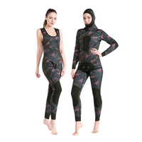 Wetsuit Pria 1.5mm Split Fish Hunting, Berkerudung, Anti Dingin, Anti Air, Bernapas, Logo Depan, Ukuran Besar, Hangat, untuk Berenang dan Berselancar