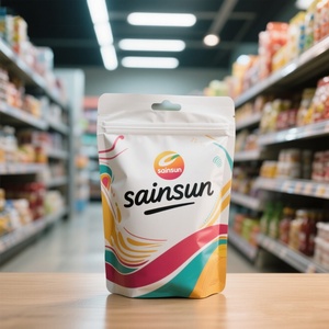 Bolsa de Mylar Impresa para Alimentos, con Cierre Hermético, Resistente, Diseño Personalizado, Bolsa Blanca para Azúcar, Bolsa Negra de Aluminio con Cierre Hermético para Dulces - Product Image 3