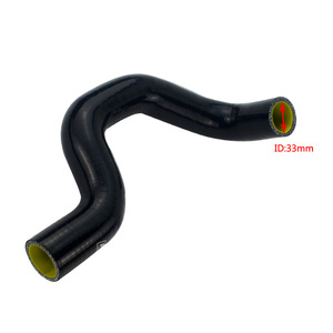 Manguera de silicona para radiador Poy para Honda K20 K24 EK EG Civic negra de 3 capas reforzada - Product Image 4
