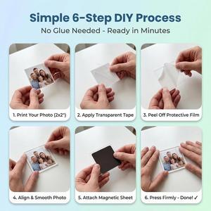 Factory Direct Bulk Supply Clear Thick Reusable Acrylic Diy <b>Magnetic</b> Frame for Refrigerator Photo Display - Product Image 2