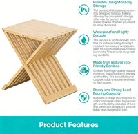 Banc pliant scandinave moderne en forme de X pour salle de bain et salon, tabouret imperméable, chaise de douche portable en bois