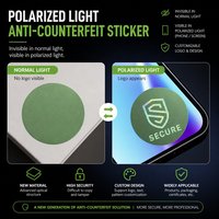 Étiquette de sécurité polarisante invisible et hermétique pour emballage de tabac, technologie de birefringence, déplacement optique, approvisionnement en vrac