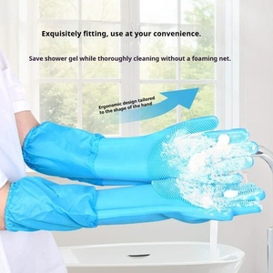 Guante de Baño Duradero y Extendido para Mascotas (Perros y Gatos) con Diseño Resistente a Arañazos y Mordeduras para Fregar y Masajear - Product Image 4
