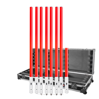 Kit d'éclairage professionnel à tubes LED pixel IP65 étanche DMX512 sans fil RGBW pour scène avec système de charge et flight case