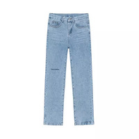 Jean pour homme à taille élastiquée, en denim semi-extensible, coupe décontractée, pantalon confortable, fournisseur
