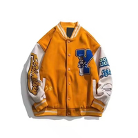 Nouvelle conception, veste de baseball personnalisée, best-seller, personnalisation en usine, manches longues, noire, fournisseurs de vestes de baseball