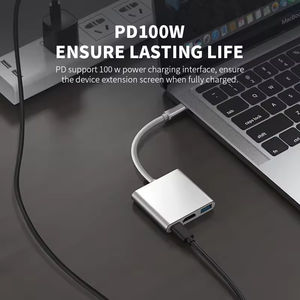 Docking Station <span class=keywords><strong>a</strong></span> 3 Porte USB-C 3.1 <span class=keywords><strong>a</strong></span> USB 3.0 PD HDTV HD 4K Hub USB Tipo C 3 in 1 per Laptop e Telefono <span class=keywords><strong>a</strong></span> Prezzo di Fabbrica - Product Image 5
