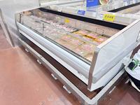 Vitrine Réfrigérée Commerciale pour Viandes Fraîches, Présentoir Réfrigéré pour Supermarché pour Porc, Bœuf, Mouton et Plats Cuisinés