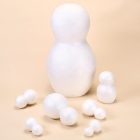 Formes de bonhommes de neige en polystyrène blanc, plusieurs tailles, figurines en mousse vierges pour peinture artisanale DIY, décoration de Noël, personnalisables