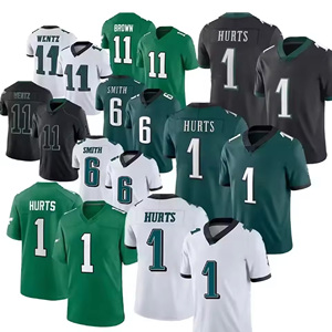 Nouveautés pour hommes 2025 # 1Hurts # 11Brown # 6Smith # 62 Kelce # 12 Cunningham Stitched American Football Game Limited Jersey Top Quality - Product Image 1
