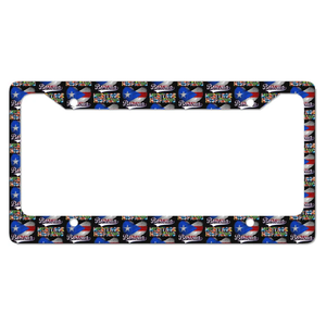 Marco para Matrícula con Bandera de Puerto <span class=keywords><strong>Rico</strong></span>, Cubierta de Matrícula de Aluminio, Soporte Metálico para Placa de Coche de 12.3x6.3 Pulgadas con Tornillos, Personalizado, Venta al Por Mayor - Product Image 1
