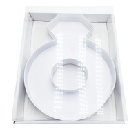 Boîte cadeau de luxe en forme d'anneau pour fiançailles, mariage, fête prénuptiale, décoration de fête, plateau de charcuterie avec couvercle transparent – Stock USA
