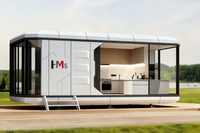 Auvent extensible, maison mobile préfabriquée, entièrement meublée, espace de vie modulaire portable, cuisine/salle de bain/chambre pour le glamping