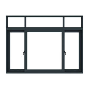 Système de fenêtre coulissante en aluminium Gm94 6063 T5, design européen avec rail en acier inoxydable et haute performance d'étanchéité à l'eau - Product Image 4