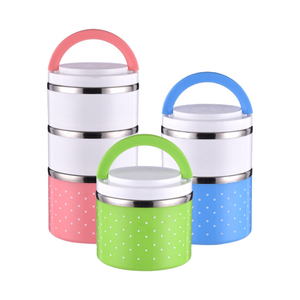 Hot Amazon Online Product Cheap Price Customized Food Containers Plastic Stainless steel Food Warmer Lunch Box for Picnic