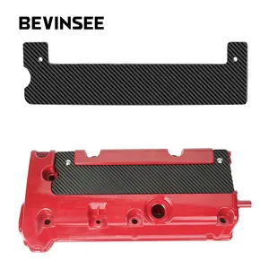 Bevinsee Dry Carbon Fiber 3mm K Series Spark Plug Cover For Honda Spark Plug Cover For K20 K24 Engines