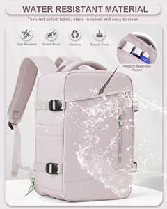 Sac à dos à fermeture éclair en nylon pour femmes et hommes - Product Image 2