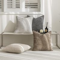 Ferme Boho Home Decor Neutre Chenille Velours Côtelé Décoratif Velours Coussin Couvre