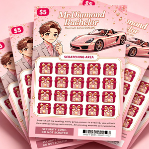 Full Color Digital Printing Lottery Ticket High Security Variable Data Custom Scratch Off Lottery Card - Product Image 1