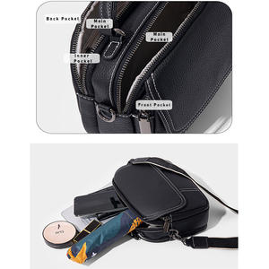 Bolso de hombro de cuero genuino para mujer, bolso redondo pequeño, bolso de mensajero a la moda, bolso multifuncional para cosméticos - Product Image 4