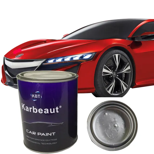Thick Silver Acrylic 1K Solid Colors Automotive Paint Metallic PU Paint For Car Paint Mixing System
