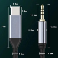RASANTEK USB-C auf 3,5mm Aux-Kabel Vergoldet DAC-Chip Hi-Res Audio AC-Ausgang Kopfhörer-Adapter für Handy Laptop