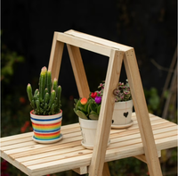 Support à plantes en bois à trois niveaux, étagère triangulaire pour plantes, présentoir multi-niveaux pour pots de fleurs, pour balcon intérieur, jardin