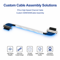Kabel PCIe Gen4 Gen5 Kecepatan Tinggi, Perakitan Kabel Koaksial Mikro, Impedansi 42.5Ω, Solusi Interkoneksi, Produsen Kustom OEM ODM