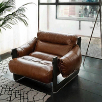 Fauteuil pliable confortable à une place, style moderne du milieu du siècle, écologique, pour salon, chambre, bureau, extérieur, salle à manger