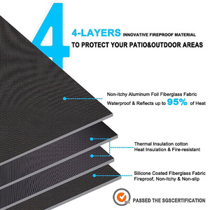 Round Fire Pit <b>Mat</b> 38x38 Inches Waterproof <b>Fireproof</b> Camping Outdoor Barbecue Heat Insulation Oxford Fabric - Product Image 4