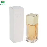 Boîte d'emballage cosmétique de luxe, boîte en papier pliable avec logo personnalisé pour flacon de parfum