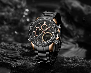 Reloj <span class=keywords><strong>NAVIFORCE</strong></span> <span class=keywords><strong>9182</strong></span> para Hombre, OEM, de Alta Calidad, Resistente al Agua, con Movimiento Dual Analógico-Digital, Calendario, Reloj de Pulsera Masculino - Product Image 4