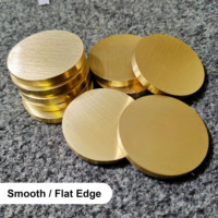 CNC personnalisé usiné pour l'usinage à facettes/bord moleté en laiton massif défi pièces blancs marqueurs de balles de golf gravure au laser
