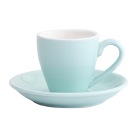 Tasses et soucoupes pour café expresso, couleurs mélangées, mates/brillantes, ensemble de couleurs et logo personnalisés, 80ml