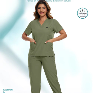 Conjunto de Ropa de Trabajo Unisex para el Sector Sanitario, Tejido de Secado Rápido y Antiarrugas 42122 |   Uniformes Médicos para Hospital y Clínica - Product Image 1
