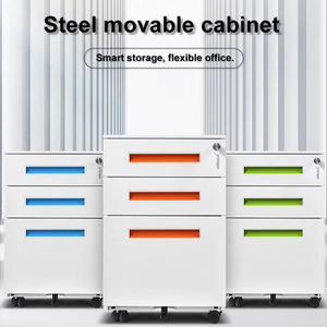 Tùy chỉnh thép hiện đại tập tin kim loại Tủ hồ sơ <span class=keywords><strong>3</strong></span> ngăn kéo di động bệ văn phòng lưu trữ tủ dưới bàn di động Tủ hồ sơ - Product Image 4