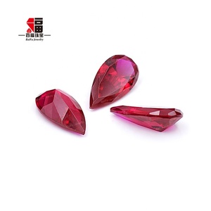 Ювелирные изделия Baifu: Высококачественные синтетические драгоценные камни — грушевидный рубин (корунд) - Product Image 2